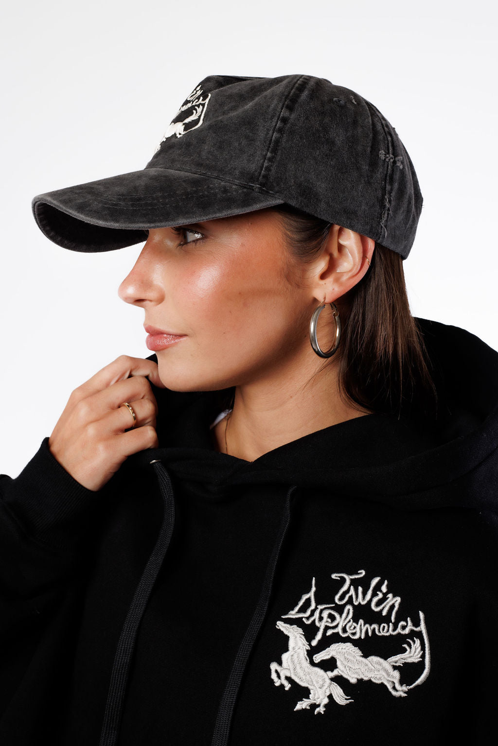 Twin Diplomacy Mustangs Sunfaded Hat - Gray
