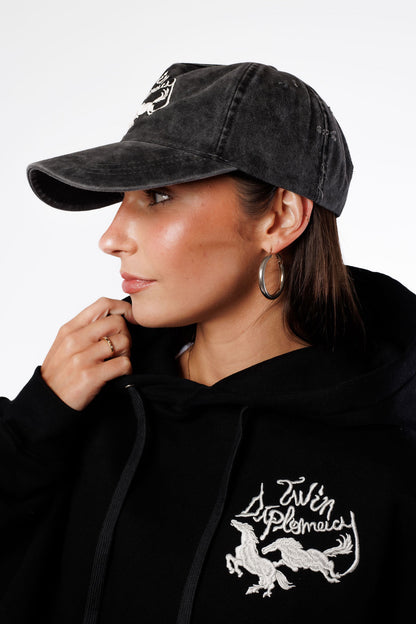 Twin Diplomacy Mustangs Sunfaded Hat - Gray