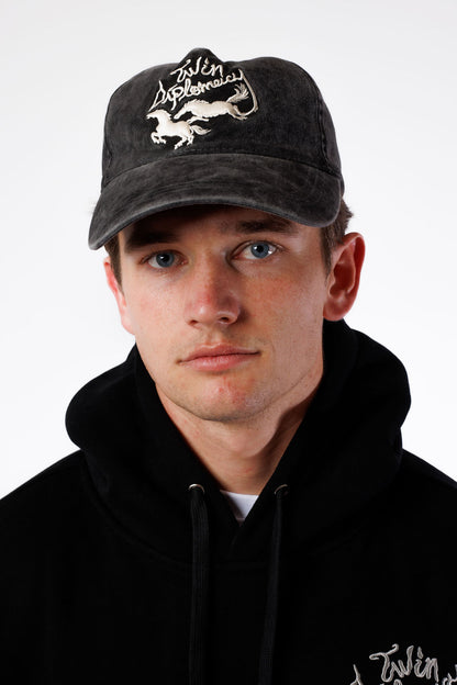 Twin Diplomacy Mustangs Sunfaded Hat - Gray